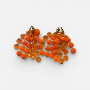 Retro Orange Dangle Earrings